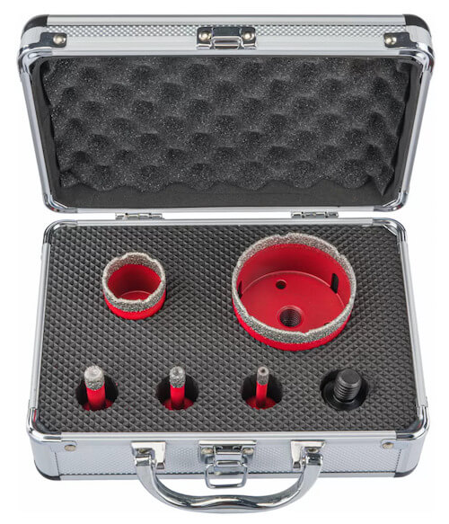 wiercenie otworów w gresie wymaga diamentowych otwornic otwornice diamentowe umożliwiają wiercenie w gresie