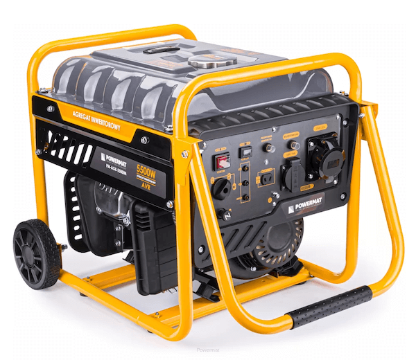 Jaki agregat na budowę? Model PM-AGR-5500IM z kołami transportowymi