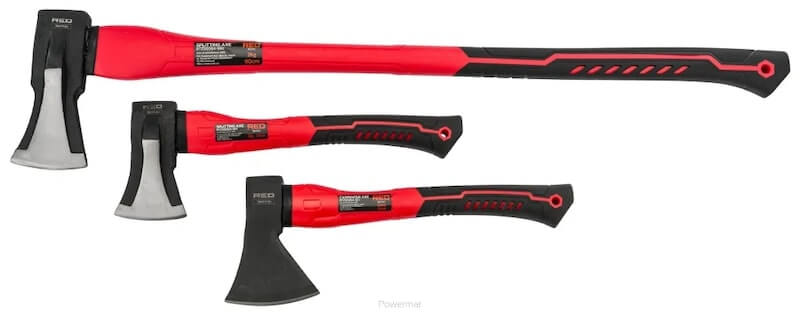 Najlepsza siekiera do rąbania drewna - zestaw Red Technic RTZS0054 Zestaw siekier do drewna Red Technic RTZS0054