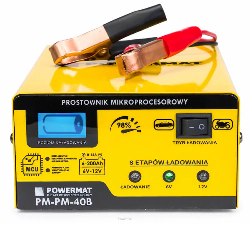 Prostownik mikroprocesorowy akumulatorowy Powermat PM-PM-40B